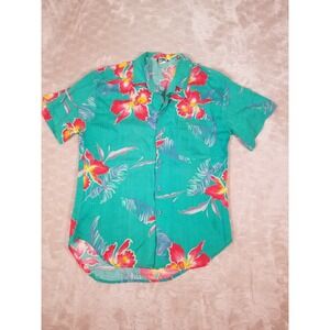 Vintage The Hawaiian Shirt Button Up Shirt - 100% Rayon - USA Made Fits Medium